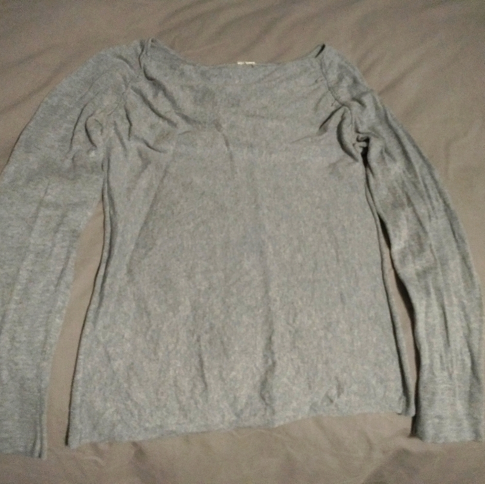 J. Jill Women's Cotton Cashmere Gray Sweater